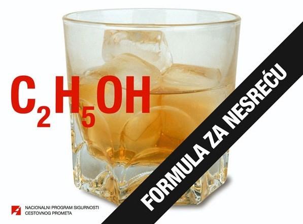 alkohol, formula za nesreću